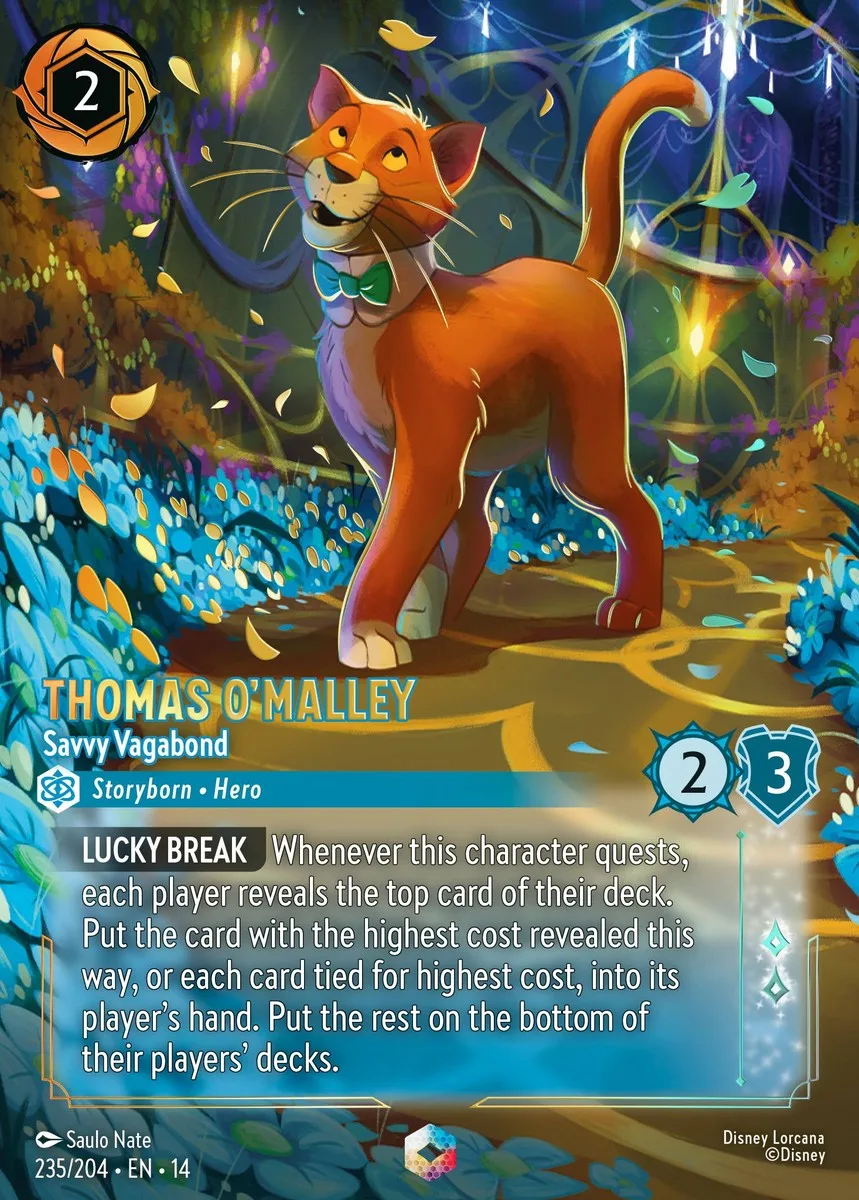 Thomas OMalley Savvy Vagabond Disney Lorcana card