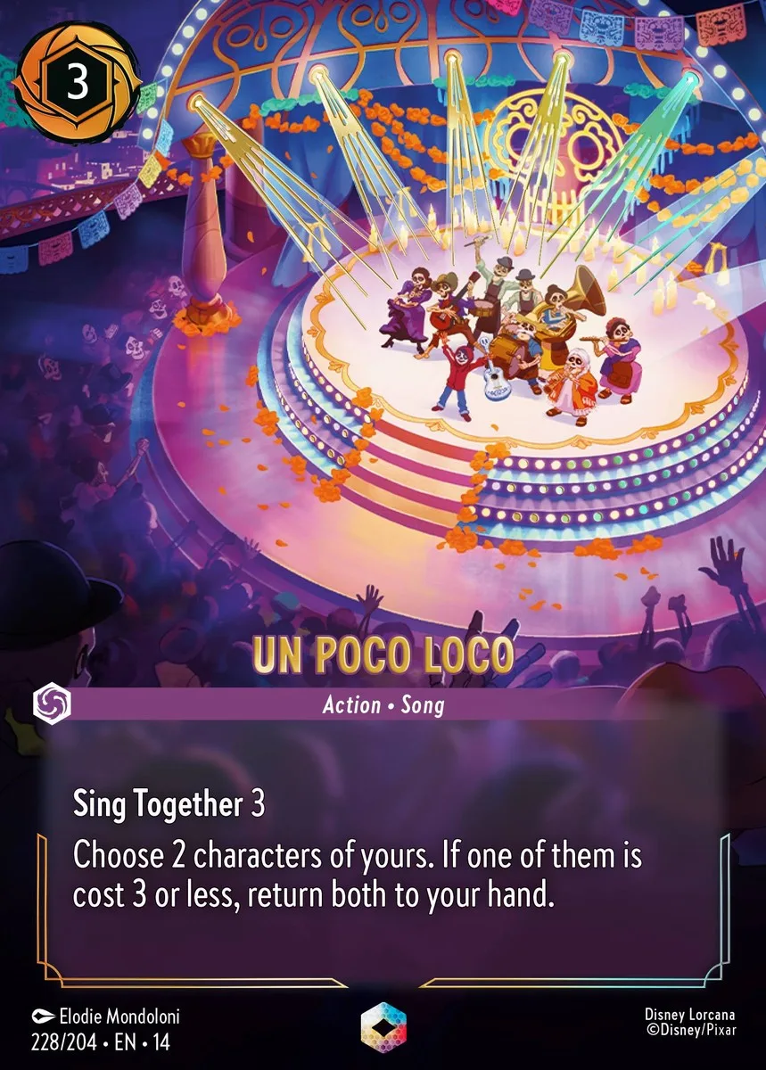Un Poco Loco song card Disney Lorcana