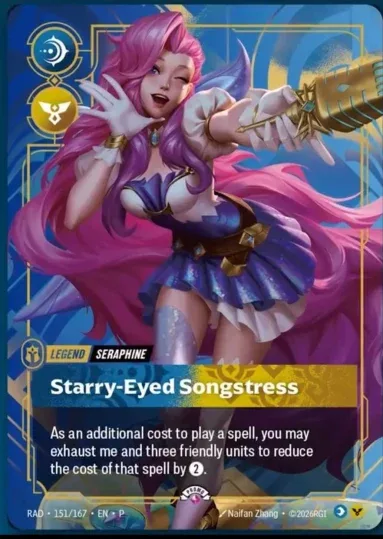 Seraphine Starry-Eyed Songstress Legend promo card
