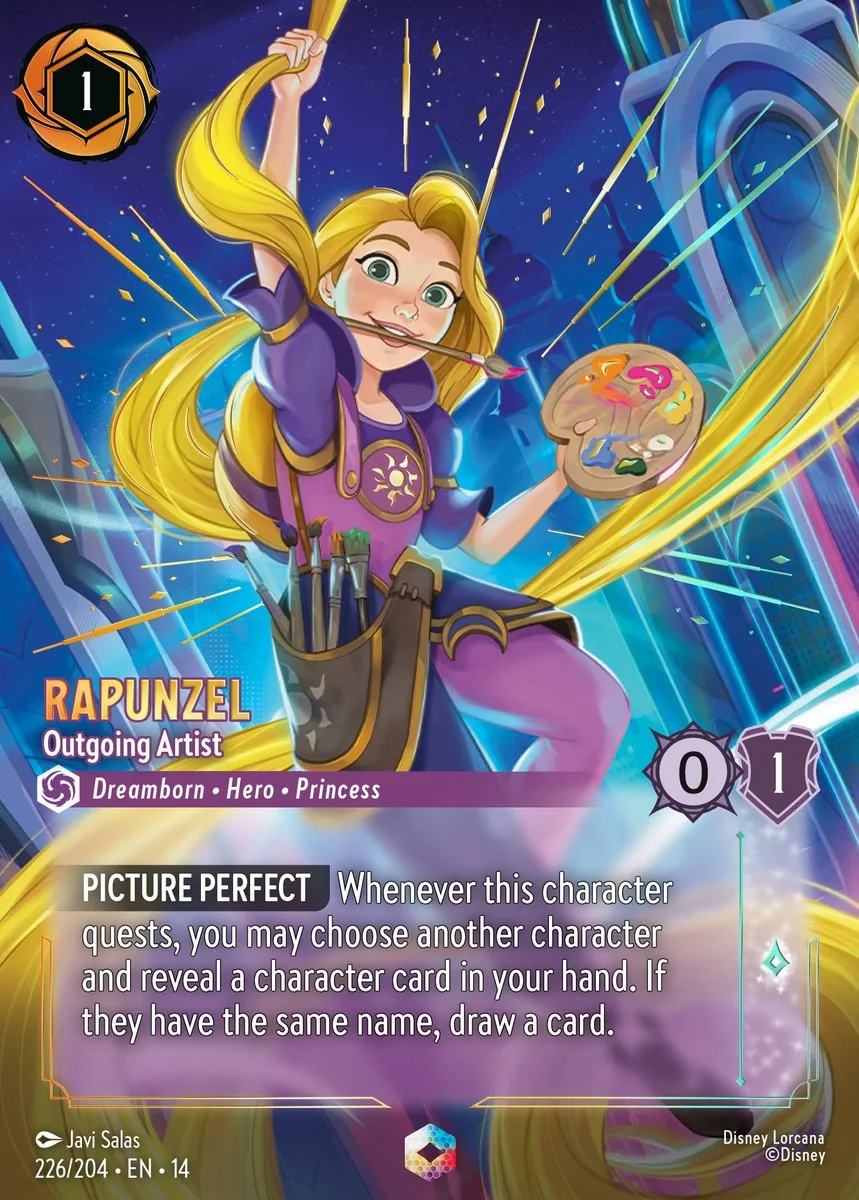 Rapunzel Outgoing Artist Disney Lorcana card