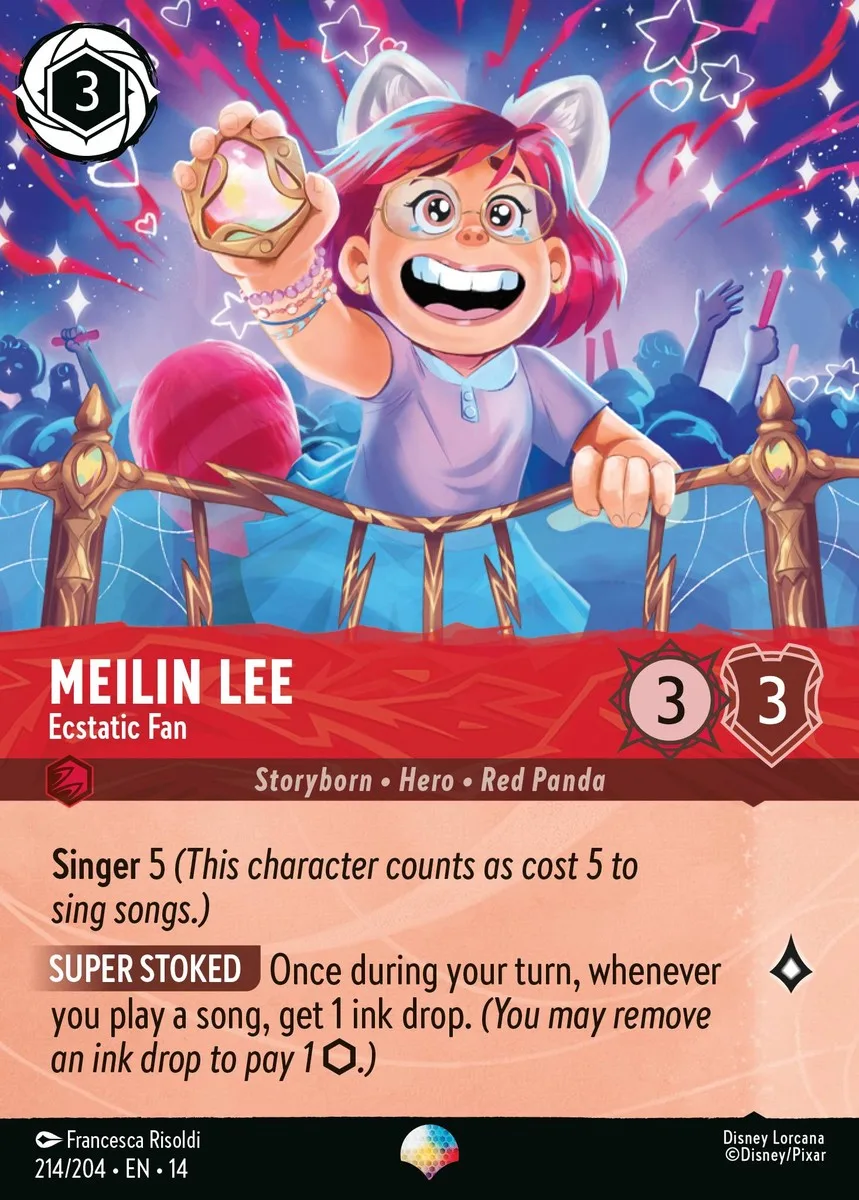 Meilin Lee Ecstatic Fan Disney Lorcana card