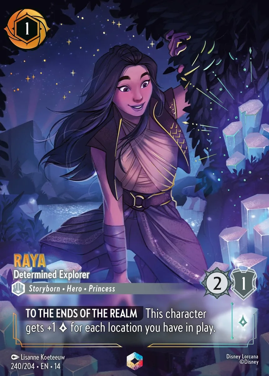 Raya Determined Explorer Disney Lorcana card