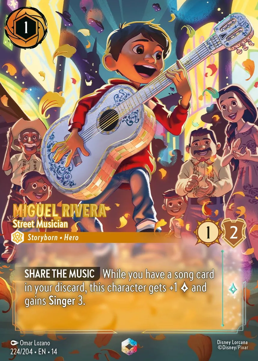 Miguel Rivera Street Musician Disney Lorcana card