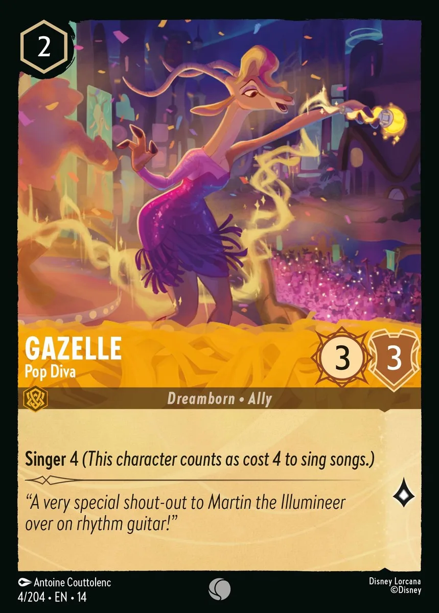 Gazelle Pop Diva Disney Lorcana card