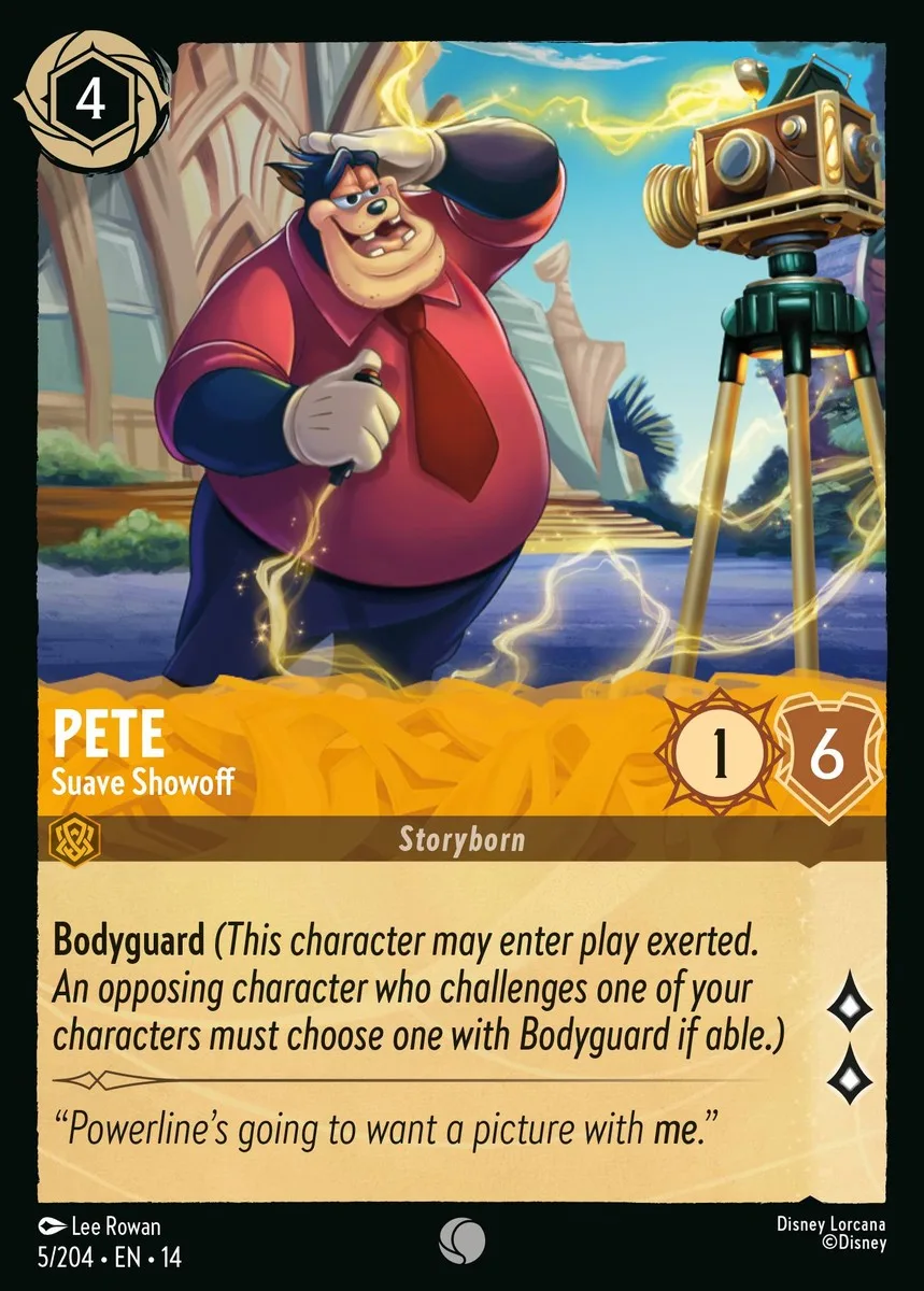 Pete Suave Showoff Disney Lorcana card