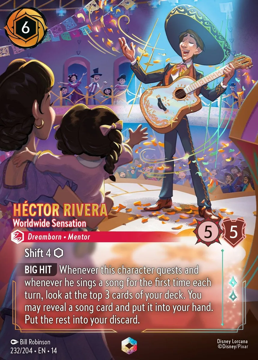 Héctor Rivera Worldwide Sensation Disney Lorcana card