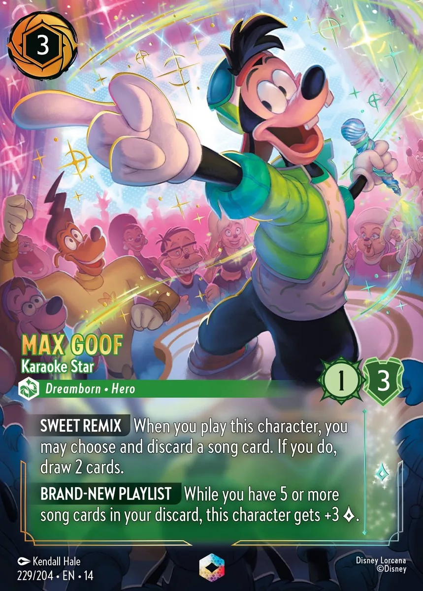 Max Goof Karaoke Star Disney Lorcana card