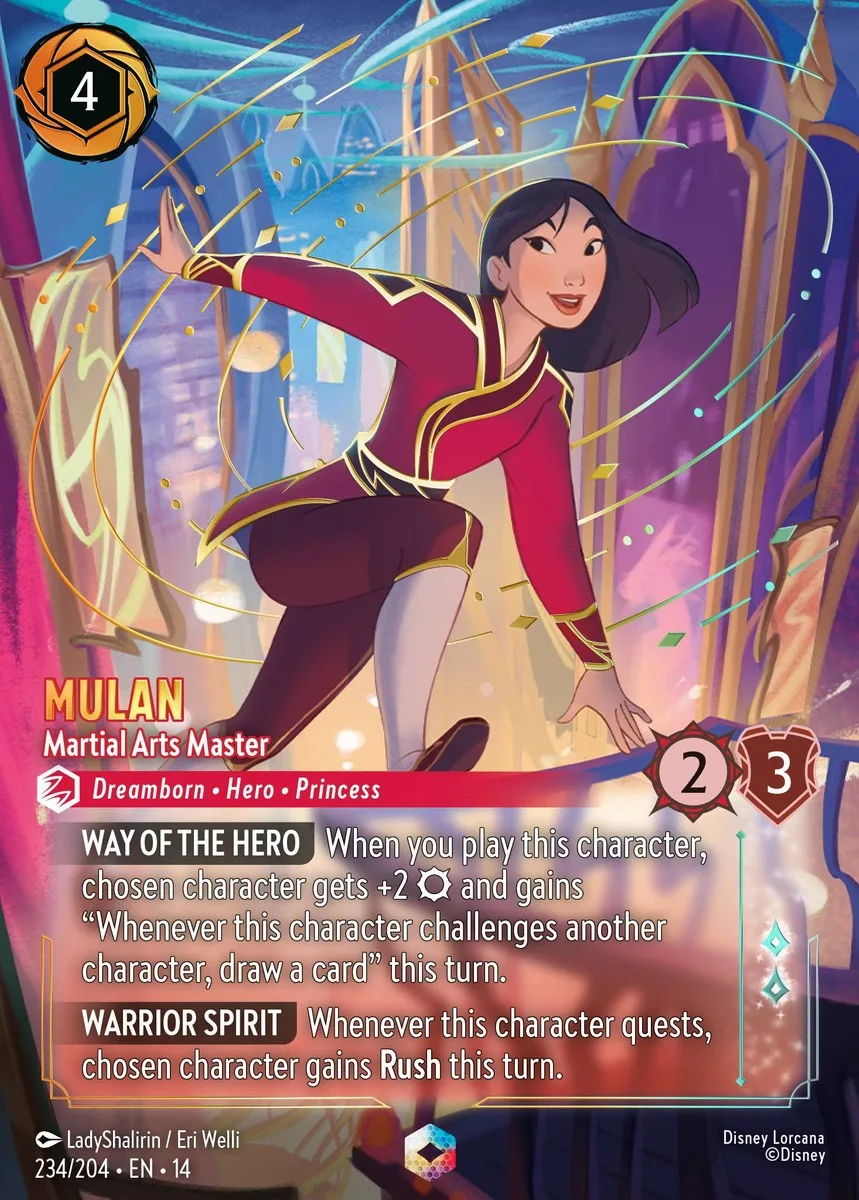 Mulan Martial Arts Master Disney Lorcana card